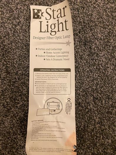 Designer Fiber Optic Lamp