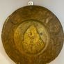 Vintage Brass Wall Plate Queen Elizabeth 41cm Image 5