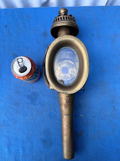 Old brass coach lamp