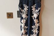 Ax Paris navy/nude dress