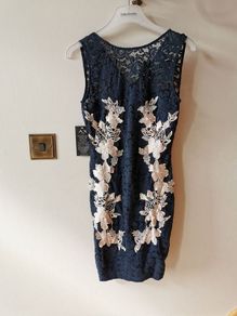 Ax Paris navy/nude dress