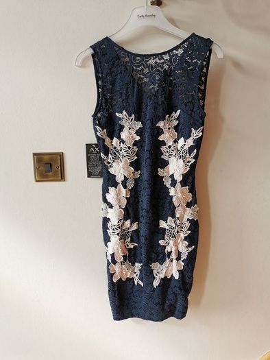 Ax Paris navy/nude dress