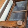 Vintage 2-seater wooden sofa Image 6