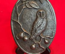 Vintage Irish Owl Wall Plaque  Wild Goose Studio by Kathleen Smyth