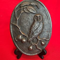 Vintage Irish Owl Wall Plaque  Wild Goose Studio by Kathleen Smyth