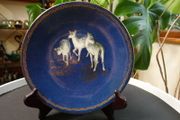 Wedgwood Powder Blue Lustre Plate Ground Animal Series Porcelain Antique James Hodgkiss SUPER RARE