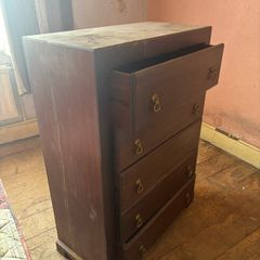 Solid wood chest of drawers.