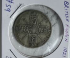 British Florin 1921 (50% silver)