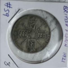 British Florin 1921 (50% silver)