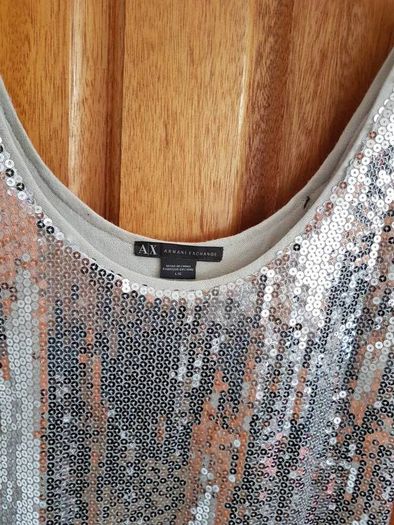 Armani exchange squin dress silver Size L / 14