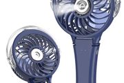 Upgraded Portable Handheld Misting Fan, Rechargeable Personal Mister Fan, Spray Water Mist Fans, Foldable Mini cooling Hand Fans for Summer Beach Travel Concerts, Gifts for Women(Royal Blue)