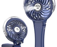 Upgraded Portable Handheld Misting Fan, Rechargeable Personal Mister Fan, Spray Water Mist Fans, Foldable Mini cooling Hand Fans for Summer Beach Travel Concerts, Gifts for Women(Royal Blue)