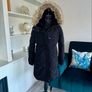 Black Hooded Long Winter Coat from Zara. Size Small UK 8 / EU 36 Image 9