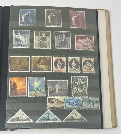 Collection: Cyprus, Greece, Italy and San Marino Stamps both mint an commemorative stamps on 41 pages