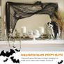 3 Pack Halloween Creepy Cloth 79 x 30 Inch, Spooky Halloween Polyester Scary Gauze Cloth Doorways Giant Tapestry for Halloween Decorations Outdoor Yard Home Wall Decor (Black) Image 3