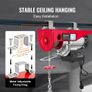 Electric Hoist, 399.2 kg Lifting Capacity, 850W 220V Electric Steel Wire Winch with Wireless Remote Control, 1219 cm Single Cable Image 2