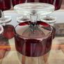 6 Vintage MCM Luminarc Cavalier Ruby Red with Smoked Glass Bowl Dessert Glasses Sherbet Cups French 1960 70s Image 8