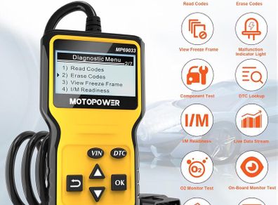 oBD2 Scanner Universal Car Engine Fault Code Reader, CAN Diagnostic Scan Tool for All OBD II Protocol Cars