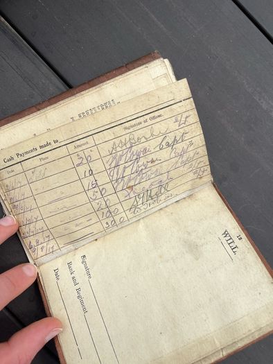 WW1 British Old contemptible 1914 original paybook and paperwork grouping