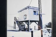 A4 Size lifeboat Snowy Watchtower Rosslare Harbour  Print, wall art