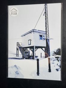A4 Size lifeboat Snowy Watchtower Rosslare Harbour  Print, wall art