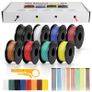 18 AWG 0.75mm Silicone Wire Kit, 8 Colours Flexible Electrical Cable Set, 6.1m / 20ft Each Roll Stranded Tinned Copper Wire, 18 Gauge Hook Up Cable for LED Strip, RC, Automotive, DIY Image 2