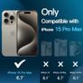 Screen Protector for iPhone 15 Pro Max 6.7-Inch, Tempered Glass Film with Easy Installation Tool, Case-Friendly, HD Clear, 3-Pack Image 2