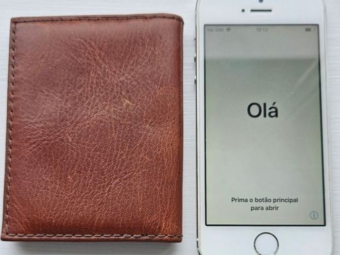 Brand New Fossil Mens Slim Wallet Cognac Brown credit card
