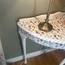 Floral half moon table Image 4