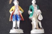 2 vintage hand painted figurine made in japan