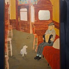 Charming Vintage (1988) Painting (on board) of Pub scene signed by the Artist