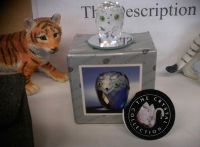 owl crystal glass