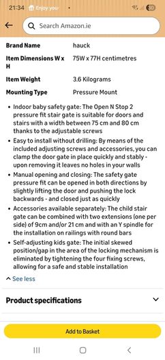 Hauck Baby Gates x3 plus extenders