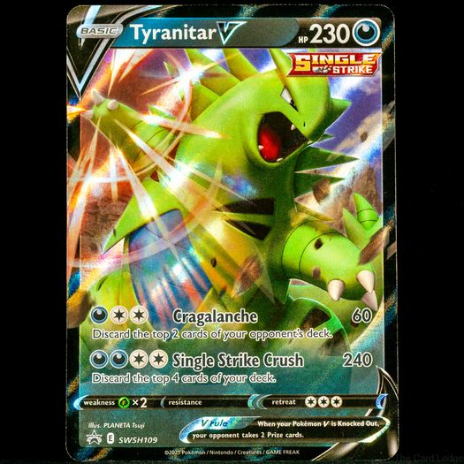 Tyranitar V SWSH109 Half Art Ultra Rare Holo SWSH Black Star Promo Pokemon Card