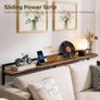 200 cm Slim Console Table with Adjustable Height (70 cm-90 cm), Behind Sofa Table Skinny with Outlet, Long Entryway Table, Couch Table Behind Sofa Image 8