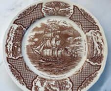 Vintage Fair Winds Friendship of Salem Dinner Plate 10.5 Alfred Meakin England