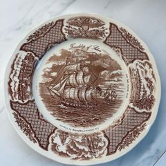 Vintage Fair Winds Friendship of Salem Dinner Plate 10.5 Alfred Meakin England