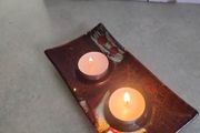 Lovely Double Tealight candle holders dish.