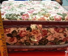 vintage sewing box with contents