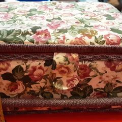 vintage sewing box with contents