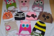 Handmade baby/children's hats 1-2 years