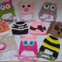 Handmade baby/children's hats 1-2 years