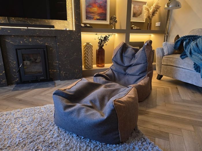 Bean bag and matching foot rest