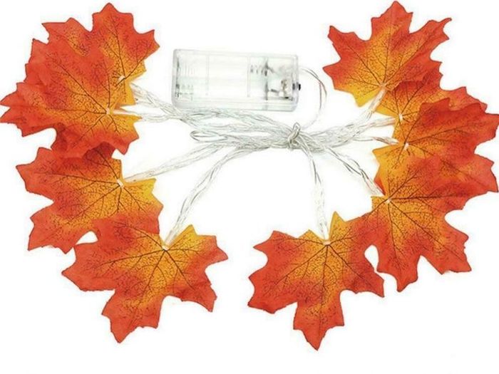 Artificial  maple Leaves Vine with lights