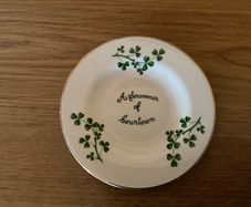 Vintage Arklow Pottery A Souvenir of Courtown Shamrock pattern