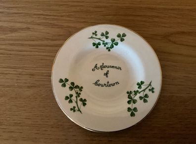 Vintage Arklow Pottery A Souvenir of Courtown Shamrock Saucer