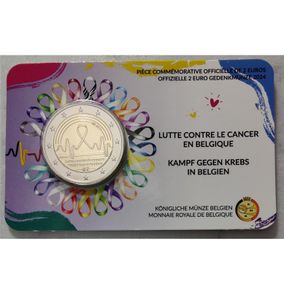 Belgium 2 Euro Base Metals Brilliant Uncirculated Coin 2024 - Fight against Cancer in Belgium