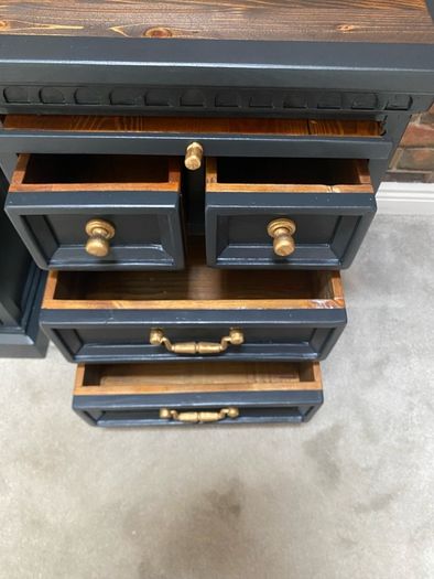 Pair of Rustic Mexican Pine Bedside Lockers