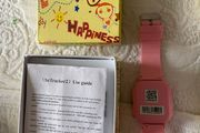Pink smart watch