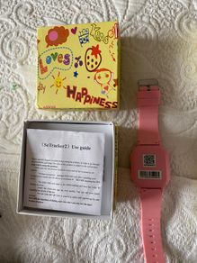 Pink smart watch